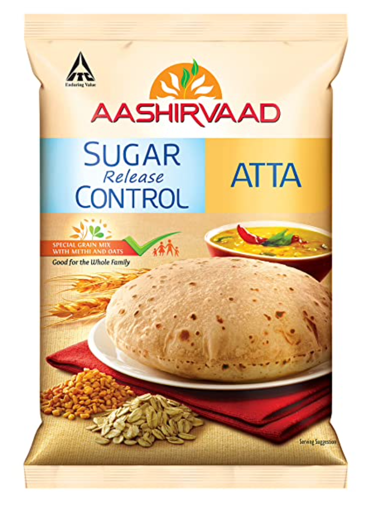 Aashirvaad Whole Wheat Diabetic Flour 10Lbs